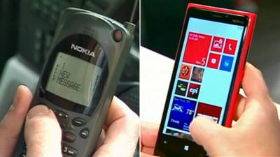 Nokia phones from the 1990s and 2012