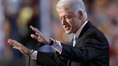 Bill Clinton at the Democratic convention, 2008