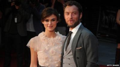 Jude Law and Keira Knightley in Anna Karenina. Photo by Laurie Sparham