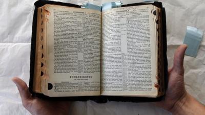 Elvis Presley's Bible on display