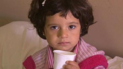 A Syrian child at the Zaatari camp in Jordan