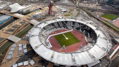 Aerial view of Olympic stadium