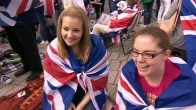 Spectators at Trafalgar Square