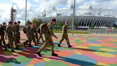 Military at the Olympic Park