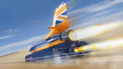 Artist impression of Bloodhound car