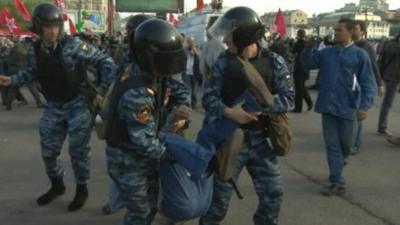 Russian riot police