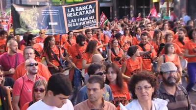 Protesters in Madrid