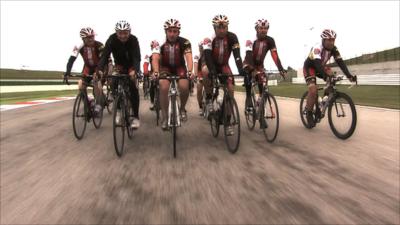 Riders participate in the Cycle of Wishes bike ride