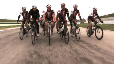 Riders participate in the Cycle of Wishes bike ride