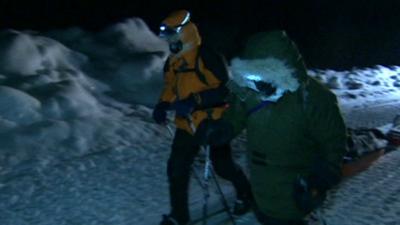 Sir Ranulph Fiennes and friend