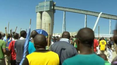 South African mine strike