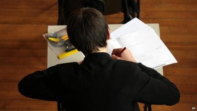 Pupil at desk