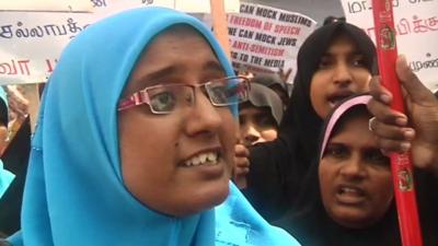 Anti-Islam film protest in Sri Lanka