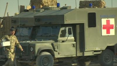 An ambulance at Camp Bastion