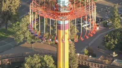 People stuck on theme park ride at Knott's Berry Farm in southern California