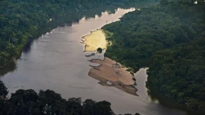 Aerial view of Amazon River