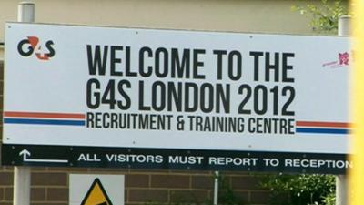 Sign outside the G4S London 2012 training centre