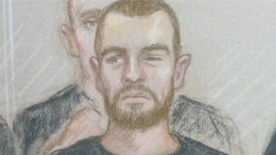 Court sketch of Dale Cregan