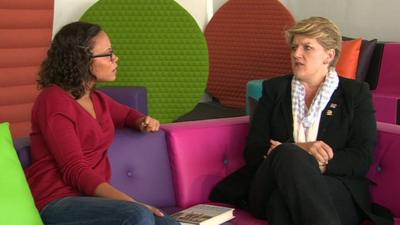 Leah Gooding(L) and Clare Balding(R)