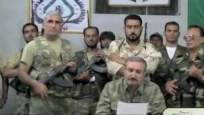 Video on YouTube showing the Free Syrian Army's General Riad al-Asaad and soldiers