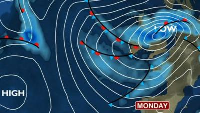 BBC weather map