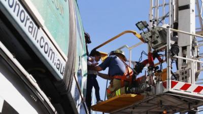 Child rescued from Sydney monorail