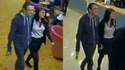 CCTV images of Jeremy Forrest and Megan Stammers on board a ferry to France