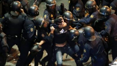 Clashes in Madrid