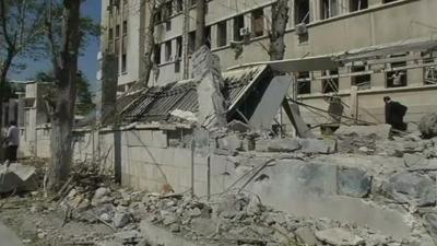 Aftermath of blast in Damascus