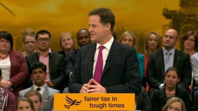 Nick Clegg at conference