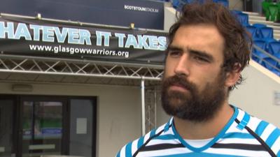 Glasgow Warriors number eight Josh Strauss