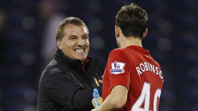 Brendan Rodgers with Jack Robinson