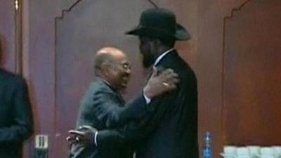 Sudan's President Omar al-Bashir and South Sudan's President Salva Kiir