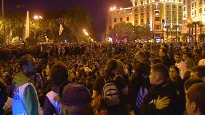 People gathered in Madrid