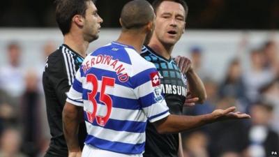 Anton Ferdinand (centre) and John Terry (right)