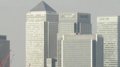 Buildings in London's banking area