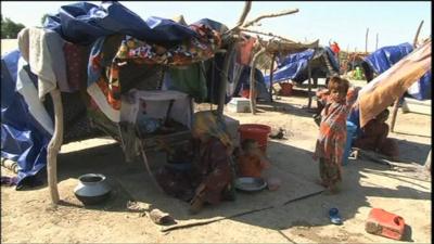 Child and tent