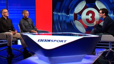 Pat Nevin and Steven Reid with host Colin Murray