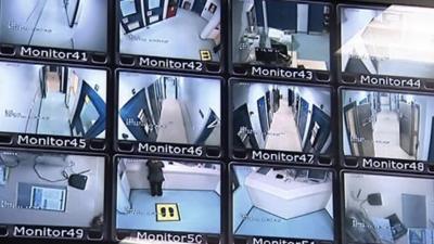 CCTV camera screens