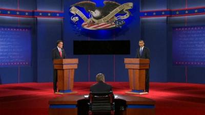 Republican challenger Mitt Romney and US President Barack Obama