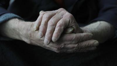 Elderly man's hands