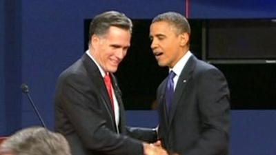 President Barack Obama and Mitt Romney