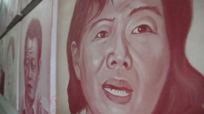 Portraits of Chinese officials by artist Zhang Bingjian