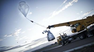 Launching the balloon and capsule