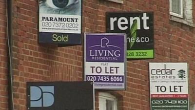 Estate agents to-rent signs