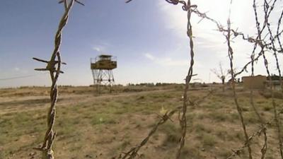 Barbed wire on Turkey Syria border