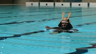 Samurai is expected to be able to swim wearing armour