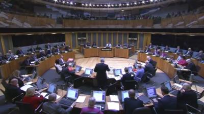 Plenary session at Senedd