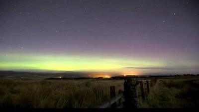 The Aurora Borealis over Sheriffmuir