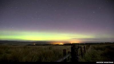 The Aurora Borealis over Sheriffmuir